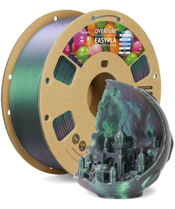 Overture Easy PLA 3D Printer Filament 1.75mm - Spool & Filament Close-up