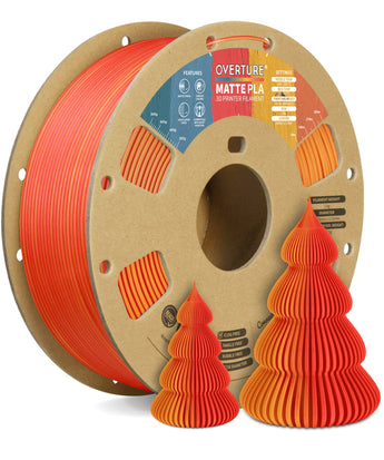 Overture Matte PLA Gradient Filament 1.75mm - 3D Printed Sample Showcase