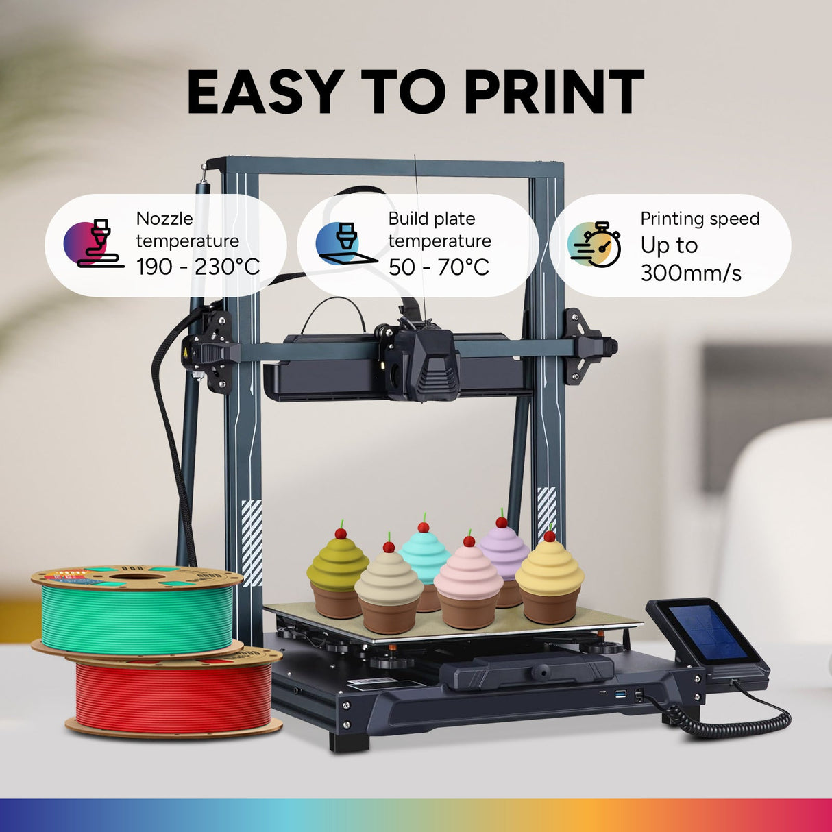 Overture Matte PLA 3D Printer Filament 1.75mm - Overture 3D