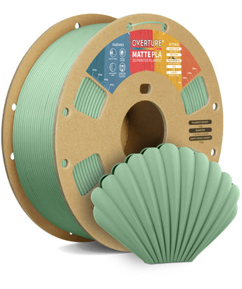 Overture Matte PLA 3D Printer Filament 1.75mm - Spool & Filament Close-up