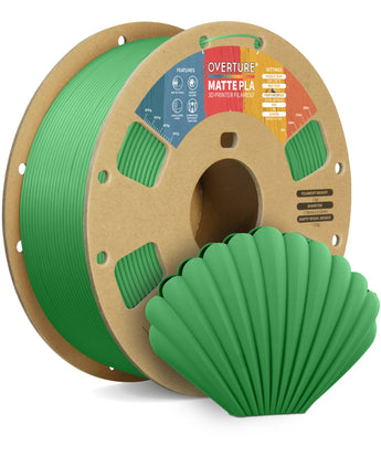 Overture Matte PLA 3D Printer Filament 1.75mm - Spool & Filament Close-up
