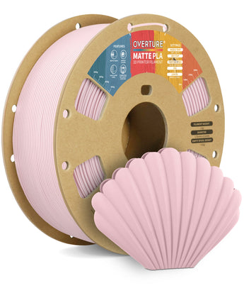 Overture Matte PLA 3D Printer Filament 1.75mm - Spool & Filament Close-up