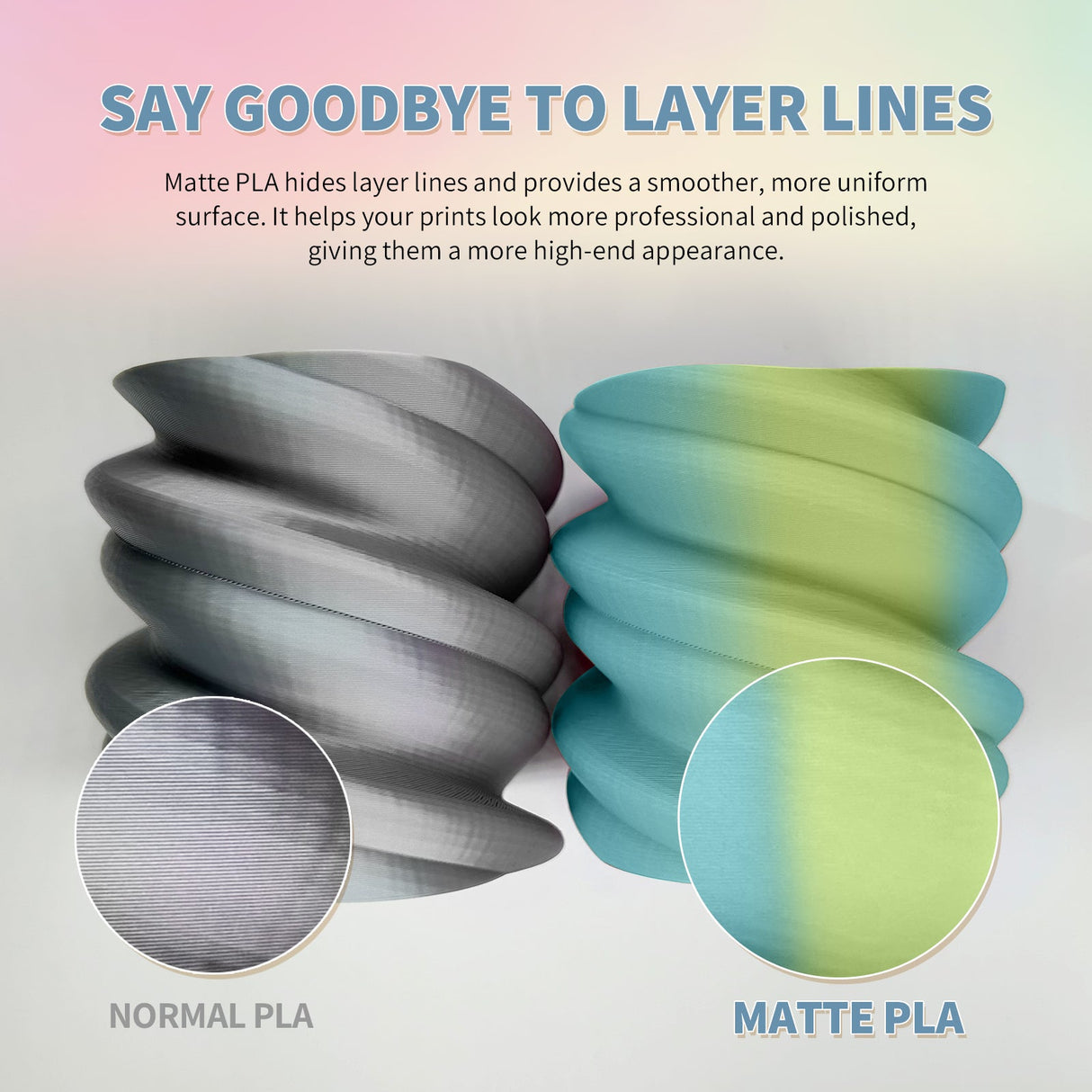 Overture Matte PLA Dual Colors 3D Printer Filament 1.75mm - Overture 3D