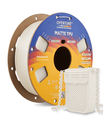 Overture Matte TPU 3D Printer Filament 1.75mm - Overture 3D