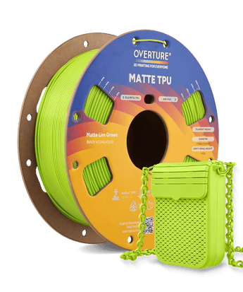 Overture Matte TPU 3D Printer Filament 1.75mm - Overture 3D
