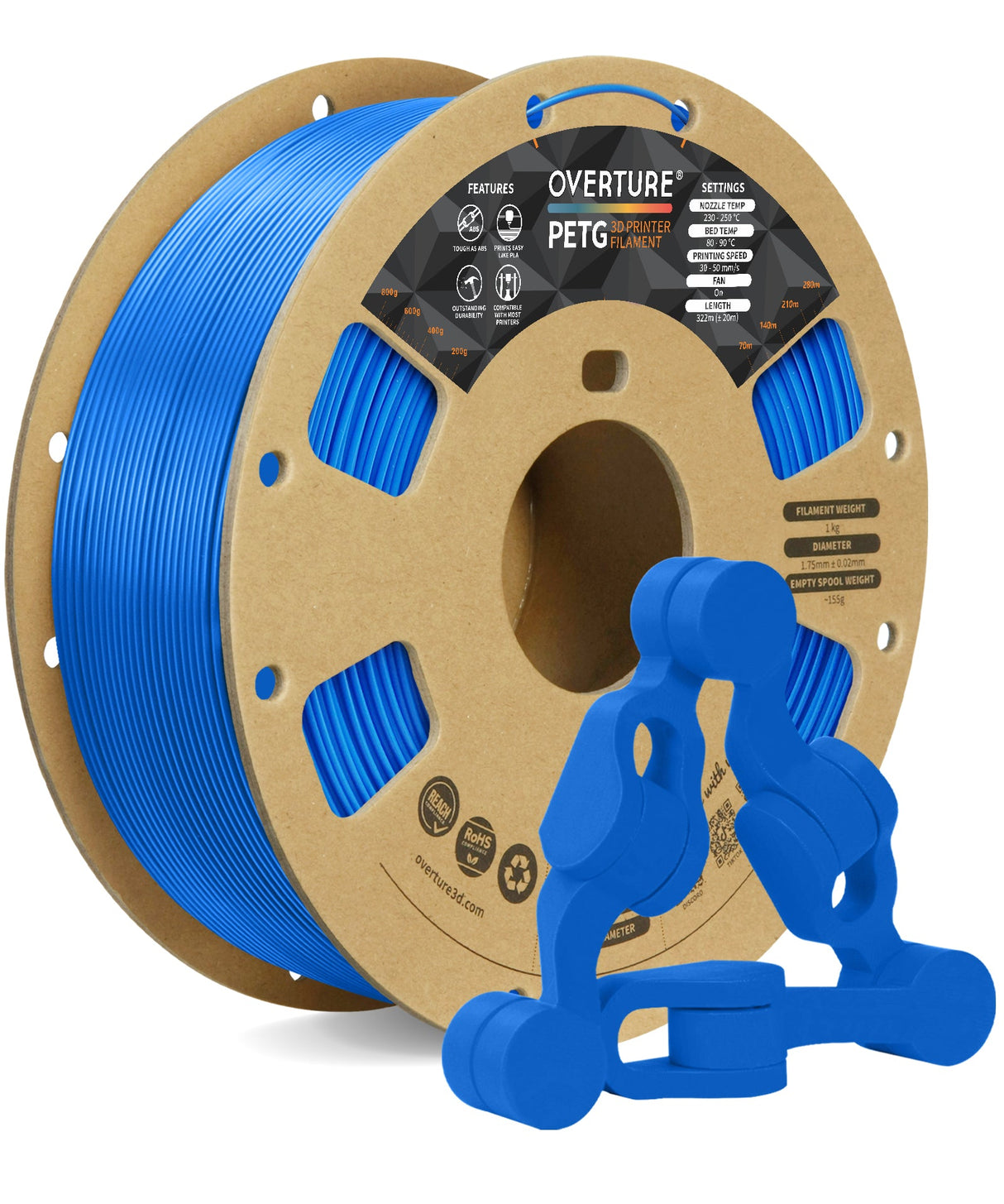 Overture PETG 3D Printer Filament 1.75mm - Overture 3D