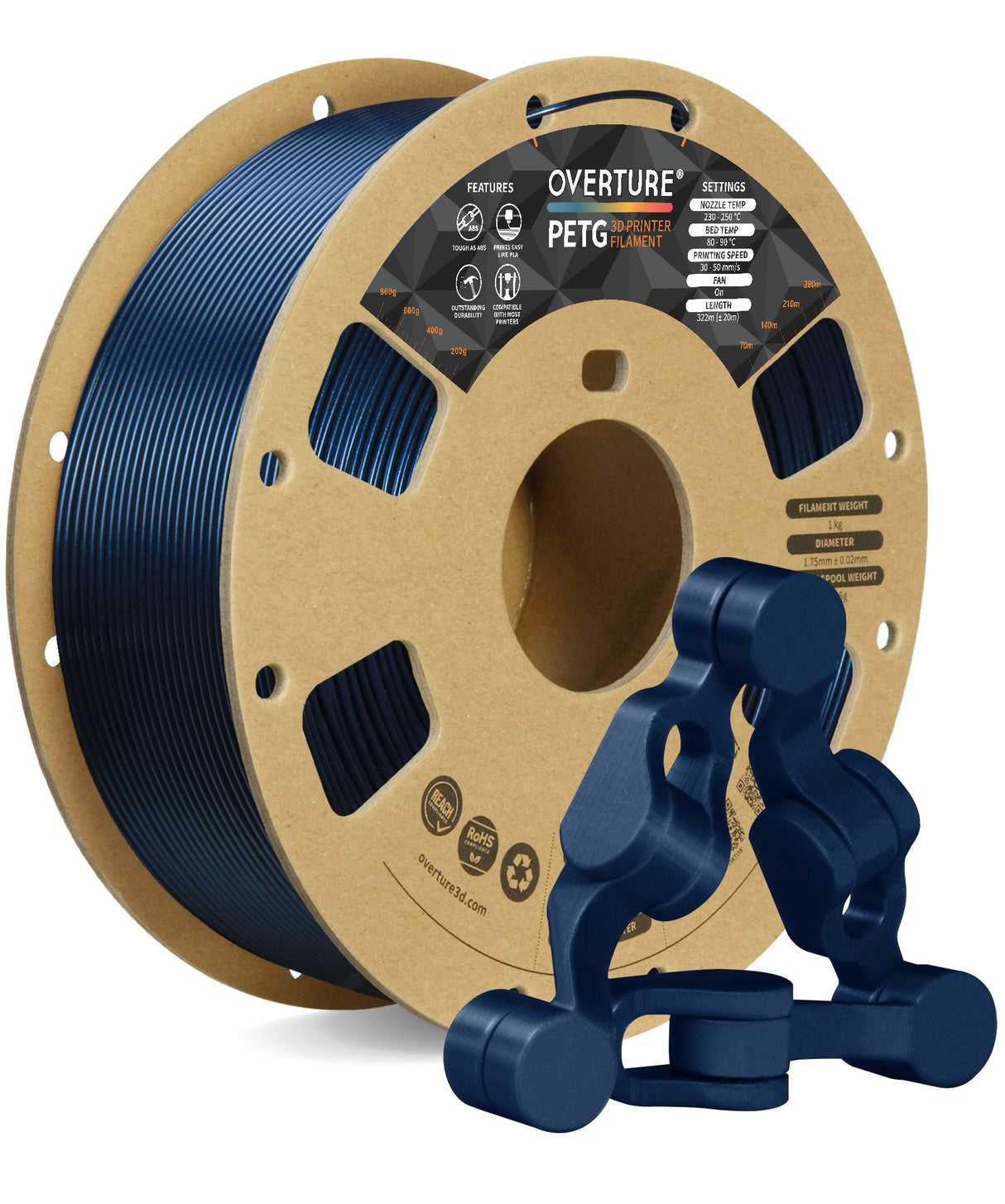 Overture PETG 3D Printer Filament 1.75mm - Overture 3D