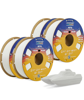 Overture PETG 3D Printer Filament 1.75mm - 4 Pack - Overture 3D