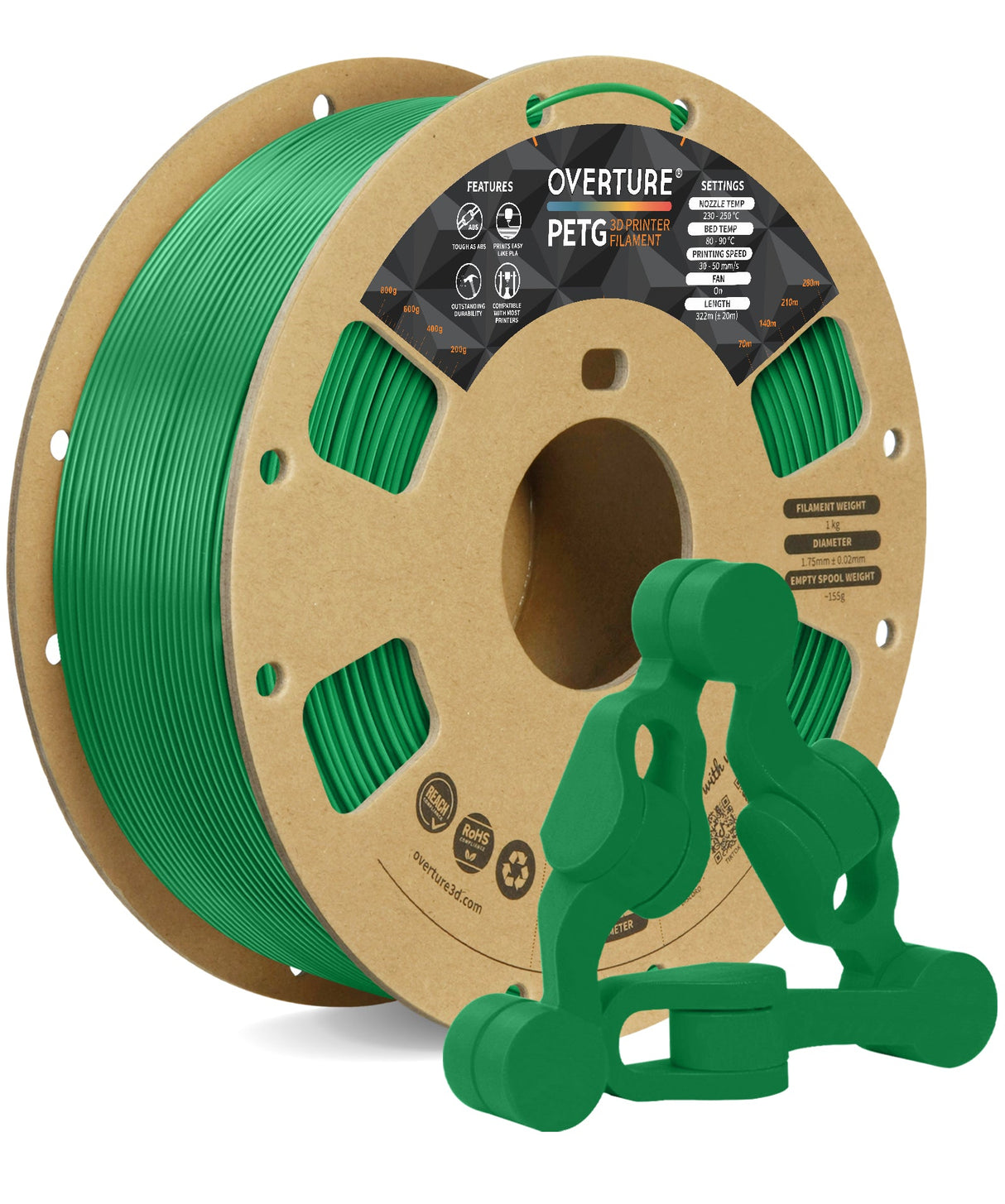 Overture PETG 3D Printer Filament 1.75mm - Overture 3D