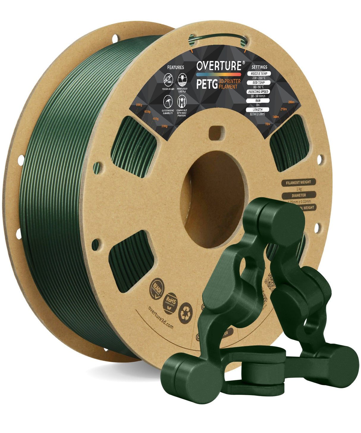 Overture PETG 3D Printer Filament 1.75mm - Overture 3D