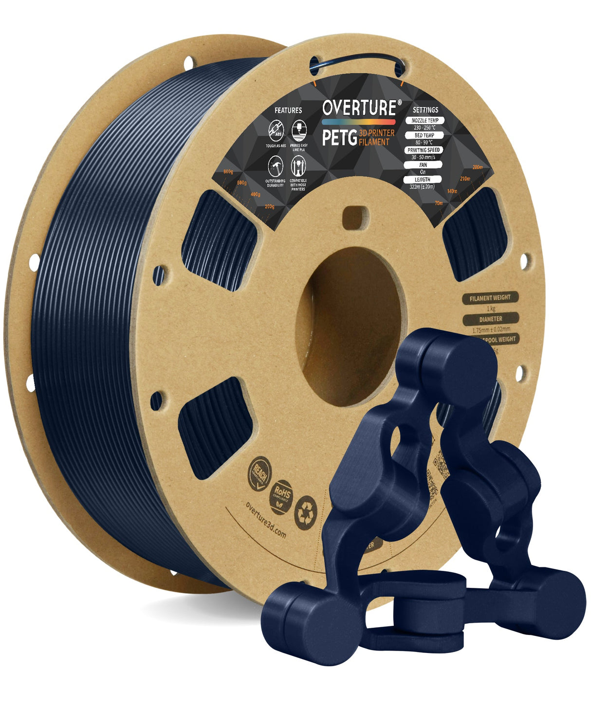 Overture PETG 3D Printer Filament 1.75mm - Overture 3D