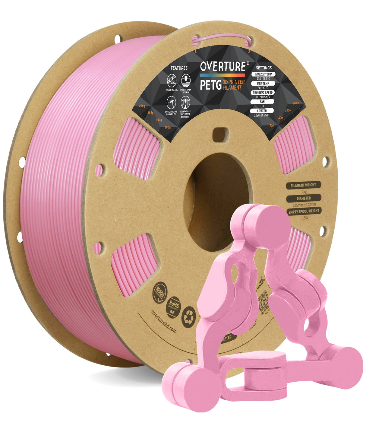Overture PETG 3D Printer Filament 1.75mm - Overture 3D