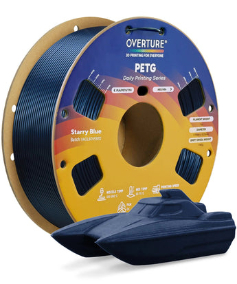 Overture PETG 3D Printer Filament 1.75mm - Spool & Filament Close-up