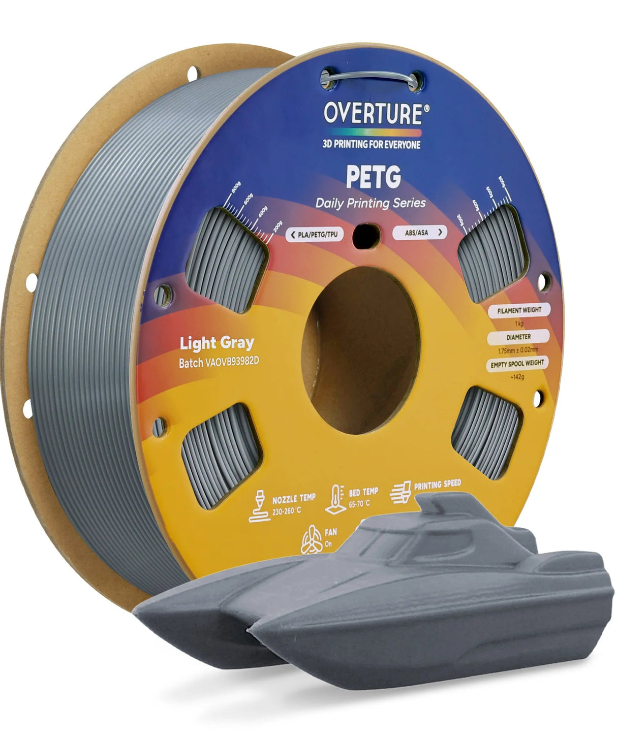 Overture PETG 3D Printer Filament 1.75mm - Overture 3D