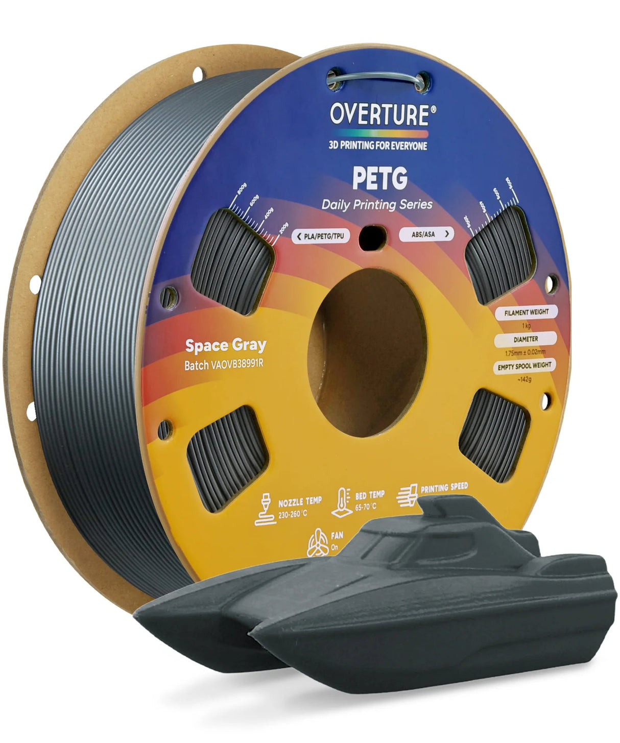 Overture PETG 3D Printer Filament 1.75mm - Overture 3D