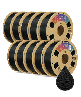 Overture PLA 3D Printer Filament 1.75mm - 10 Pack - Overture 3D