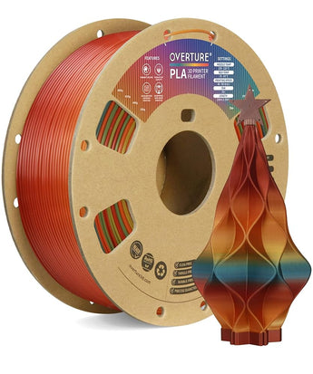 Overture PLA Gradient Filament 1.75mm - 3D Printed Sample Showcase