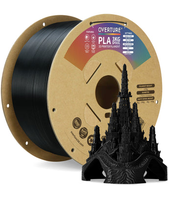 Overture PLA 3D Printer Filament 1.75mm- 3kg 1kg Spool