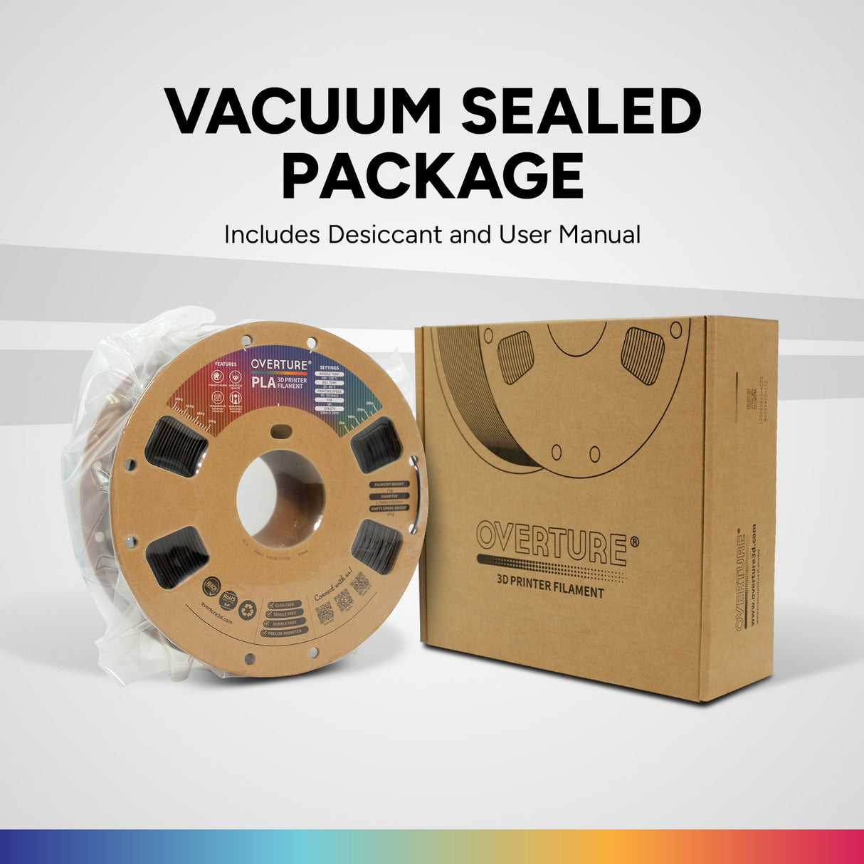 Overture PLA 3D Printer Filament 1.75mm - Overture 3D