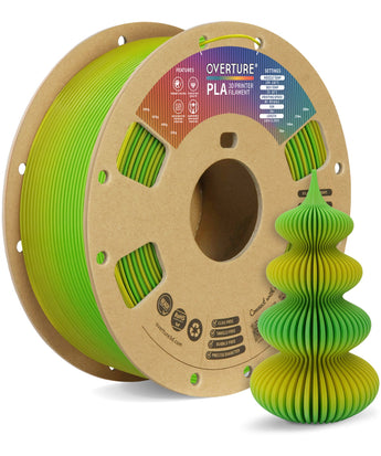 Overture PLA Gradient Filament 1.75mm - 3D Printed Sample Showcase