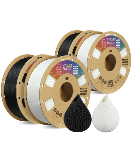 Overture PLA 3D Printer Filament 1.75mm - 4 Pack - Overture 3D