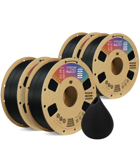 Overture PLA 3D Printer Filament 1.75mm - 4 Pack - Overture 3D