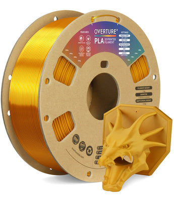 Overture PLA 3D Printer Filament 1.75mm - Spool & Filament Close-up