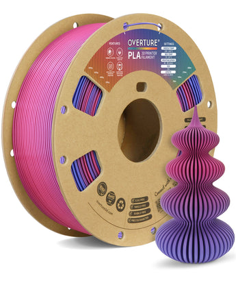 Overture PLA Gradient Filament 1.75mm - 3D Printed Sample Showcase