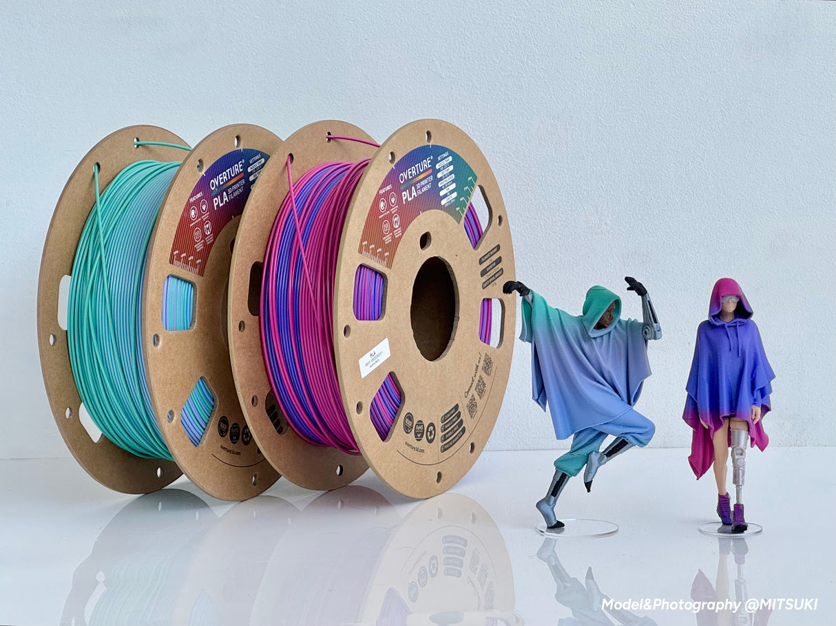 Overture PLA Gradient Filament 1.75mm - Overture 3D