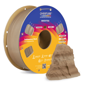 Overture Rock PLA 3D Printer Filament 1.75mm - Overture 3D