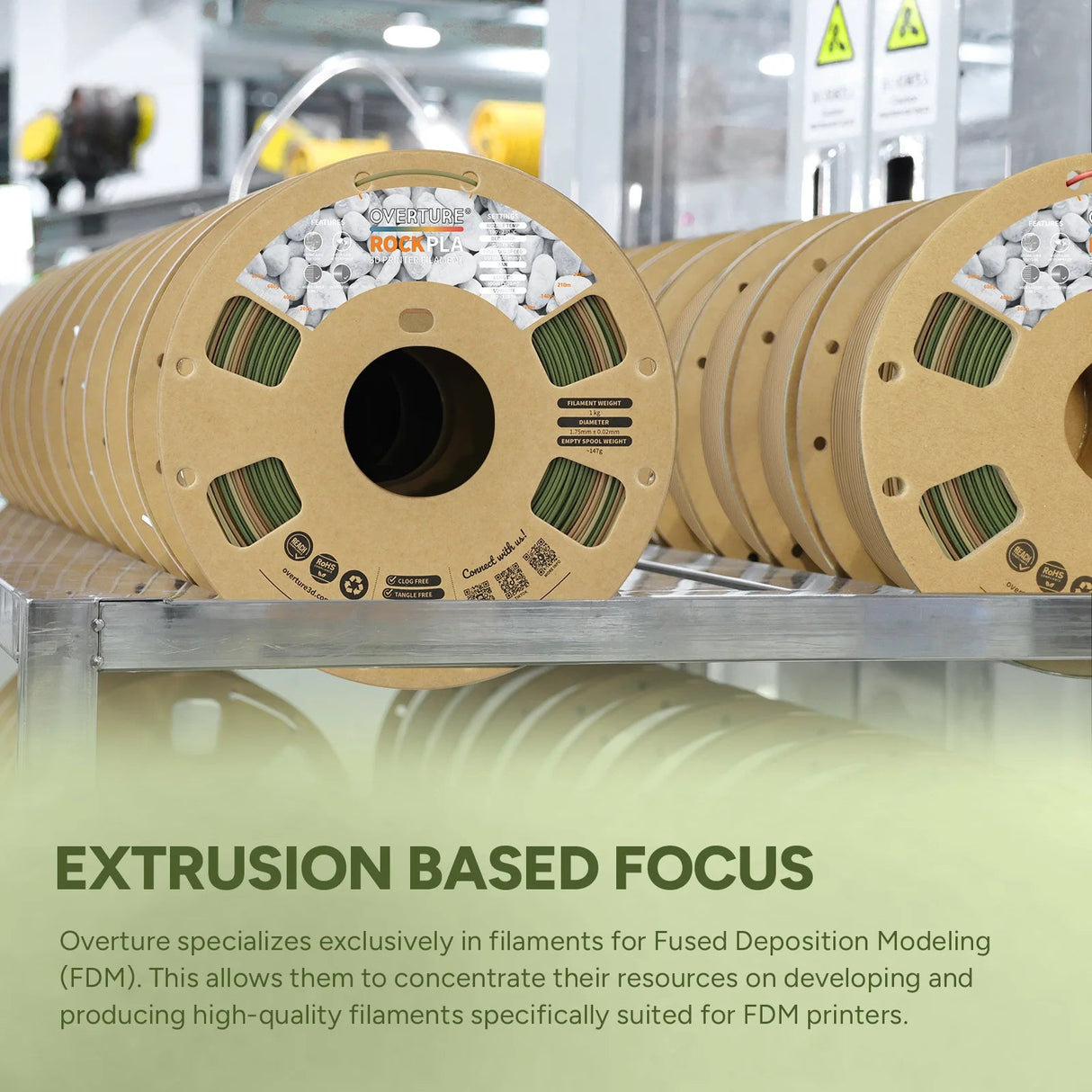 Overture Rock PLA 3D Printer Filament 1.75mm - Overture 3D