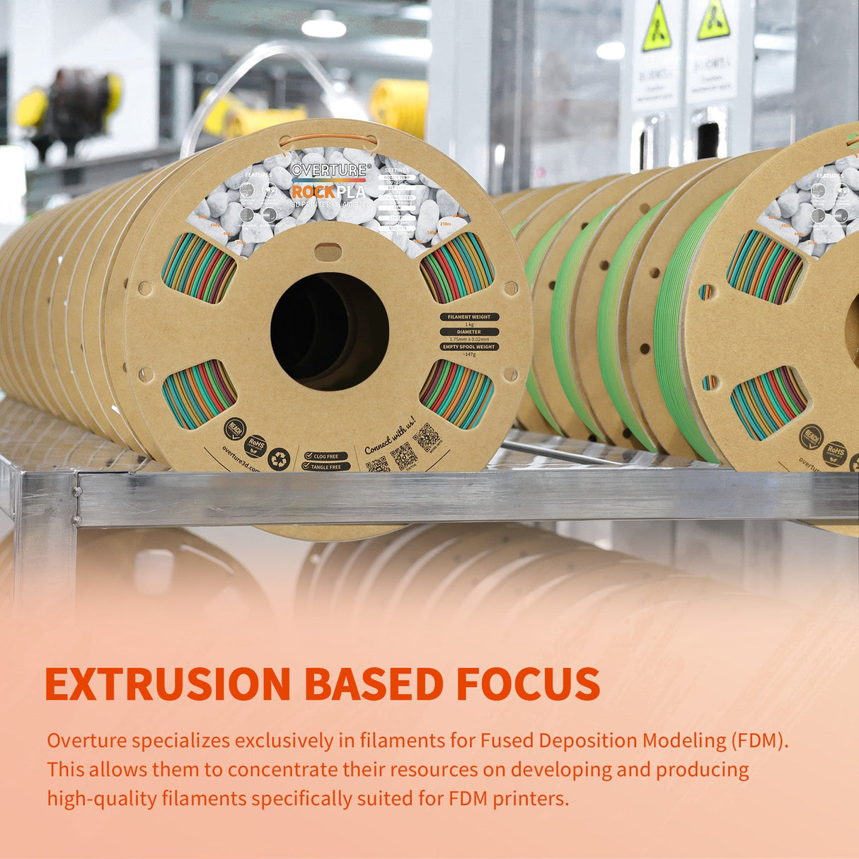 Overture Rock PLA 3D Printer Filament 1.75mm - Overture 3D