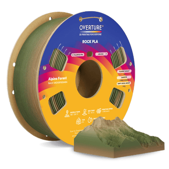 Overture Rock PLA 3D Printer Filament 1.75mm - Overture 3D