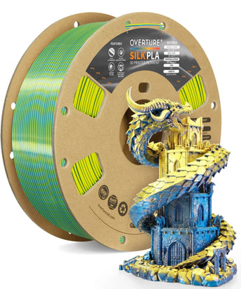 Overture Silk PLA 3D Printer Filament 1.75mm - Overture 3D