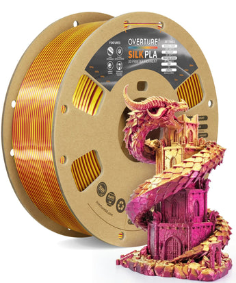 Overture Silk PLA 3D Printer Filament 1.75mm - Overture 3D