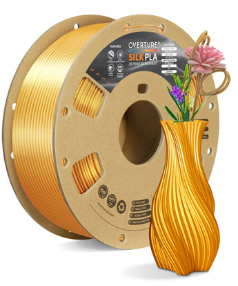 Overture Silk PLA 3D Printer Filament 1.75mm - Overture 3D