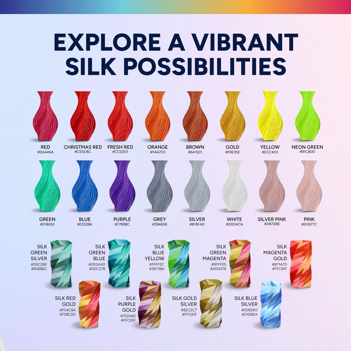 Overture Silk PLA 3D Printer Filament 1.75mm - Overture 3D