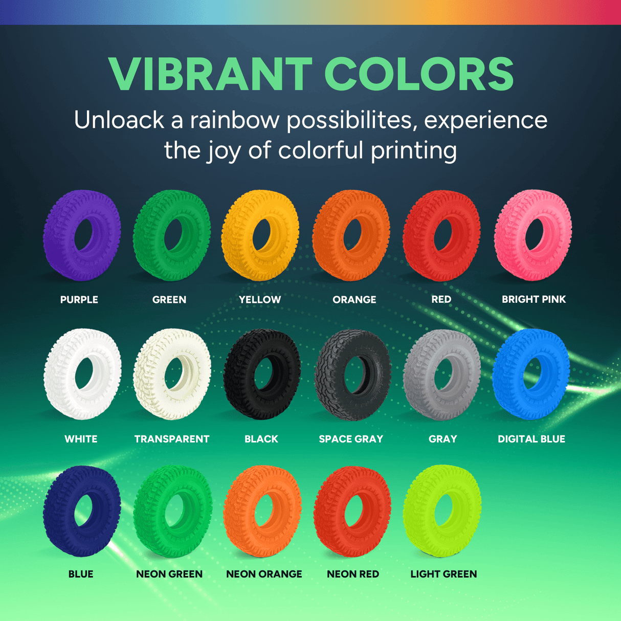 Overture TPU 3D Printer Filament 1.75mm 2 KG - Overture 3D