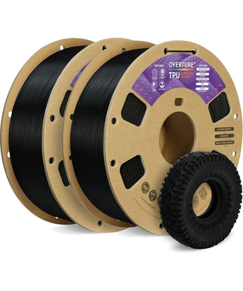Overture TPU 95A 3D Printer Filament 1.75mm - 2 Pack - Overture 3D