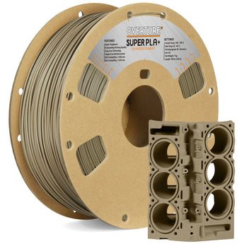 Overture Super PLA+ 3D Printer Filament 1.75mm - Surface Finish & Texture Detail