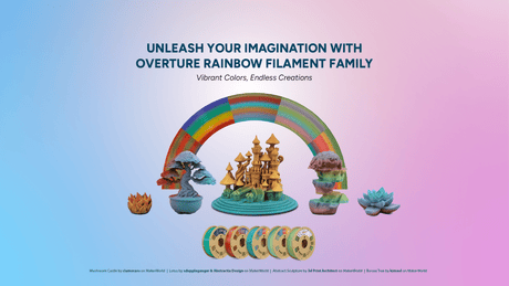 Overture 3D’s Rainbow Filament Collection – A Colorful Way to Print - Overture 3D