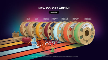 Overture 3D Unveils New Colors for Rock PLA, PLA Professional, PETG and TPU Filaments - Overture 3D