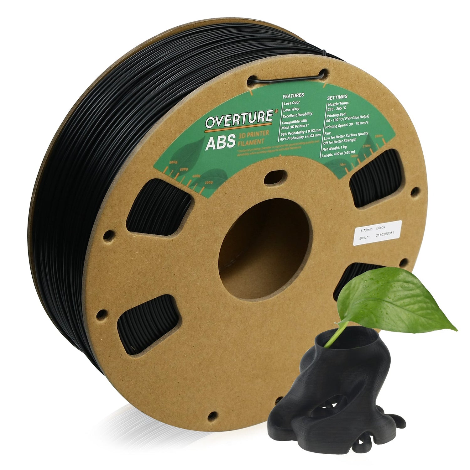 Overture ABS 3D Printing Filament
