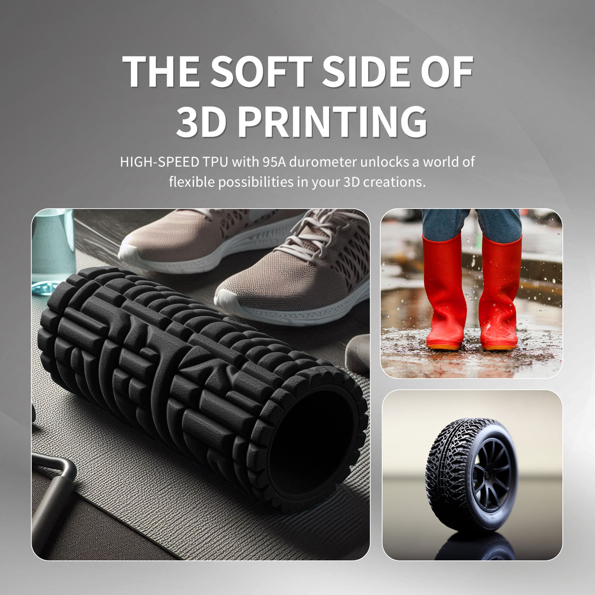 Overture TPU High Speed 3D Printer Filament 1.75mm
