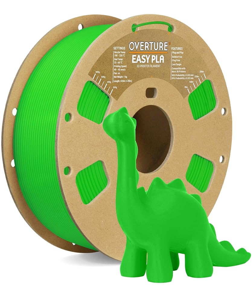 Overture Easy PLA 3D Printer Filament 1.75mm - Overture 3D