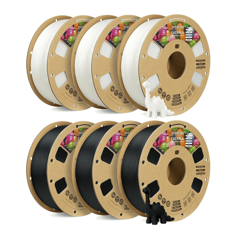 Overture Easy PLA 3D Printer Filament 1.75mm 6 - Pack - Overture 3D