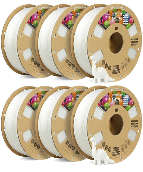 Overture Easy PLA 3D Printer Filament 1.75mm 6 - Pack - Overture 3D