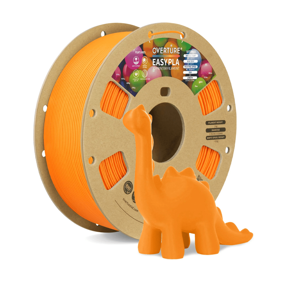 Overture Easy PLA 3D Printer Filament 1.75mm - Overture 3D