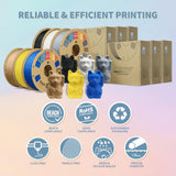 Overture Matte PLA 3D Printer Filament 1.75mm 6 Pack - Overture 3D