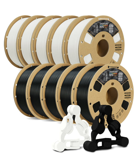 Overture PETG 3D Printer Filament 1.75mm - 10 Pack - Overture 3D